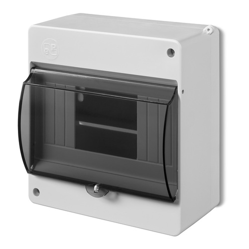 MINI obudowa S-6 PE+N zacisk z szybą IP 30 - kolor dymny