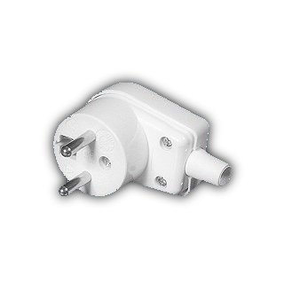 wtyczka WB-6 kątowa/boczna z/u 16A 250V biały