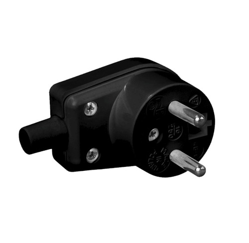 wtyczka WB-6 z/u rozb.boczna 16A 250V czarny 3300-02