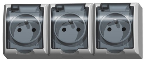 gniazdo FALA potrójne hermetyczne dymne GNH-3HZ/00/D