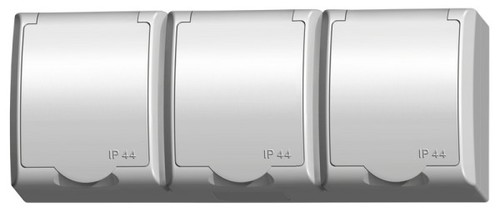 gniazdo FALA potrójne hermetyczne białe GNH-3HZ/00/w