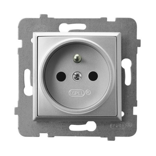 ARIA gniazdo pojedyncze z/u b/r srebrne GP-1UZ/m/18