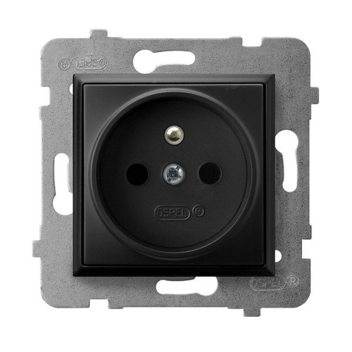 ARIA gniazdo pojedyncze z/u b/r czarne metalik GP-1UZ/m/33