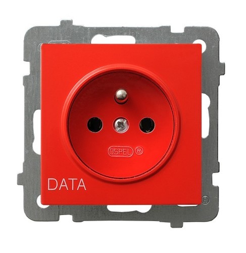 AS gniazdo pojedyncze z/u b/r DATA czerwone GP-1GZD/m/00