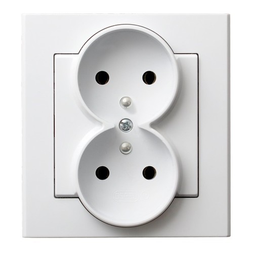 gniazdo SONATA podwójne z/u białe GP-2RZ/00 1086