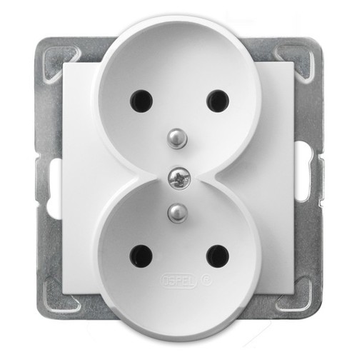 gniazdo IMPRESJA podwójne z/u b/r białe GP-2YRZ/m/00 1023