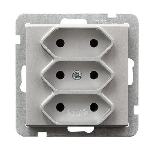 gniazdo SONATA potrojne srebrne m. GP-3R/m/38 1090
