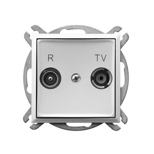 ARIA gniazdo RTV końcowe b/r białe GPA-UK/m/00