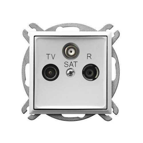 ARIA gniazdo RTV SAT b/r białe GPA-US/m/00