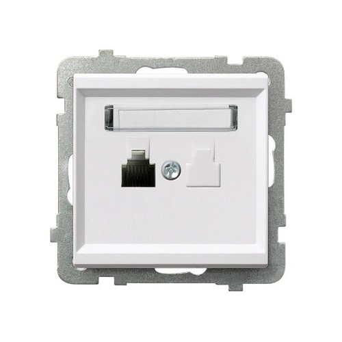 gniazdo SONATA telefoniczne pojedyncze b/r białe GPT-1R/m/00 1098