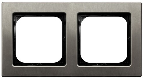 ramka SONATA 2-kr. stal inox R-2RM/37 1113