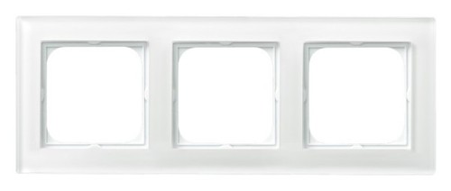 ramka SONATA 3-kr.szkło białe 6mm R-3RG/31 1114