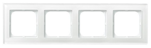 ramka SONATA 4-kr.szkło białe R-4RG/31 1115