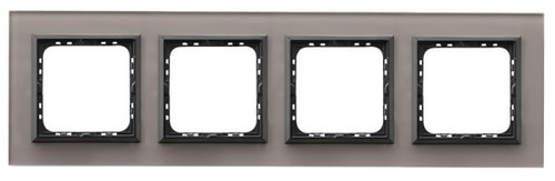 ramka SONATA 4-kr.szkło szar R-4RGC/41/25 1115 4mm