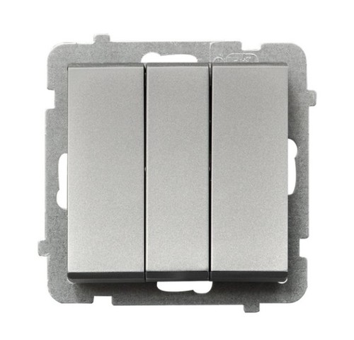 łącznik SONATA potrójny b/r srebrny mat LP-13R/m/38 1117