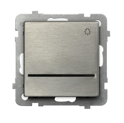 łącznik SONATA światło b/r z podświetlany stal inox LP-5RMS/m/37 1154