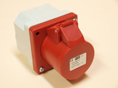 gniazdo siłowe tablicowe proste z puszką p/t 16A/4P 400V 3P+Z IP44