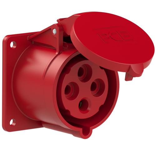 gniazdo siłowe tablicowe proste TWIST 32A/3P 400V IP44 324-6f7 3P+Z 75x75mm