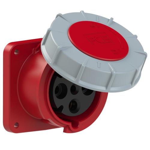 gniazdo siłowe tablicowe proste 63A/4P 400V POWER TWIST 100x100mm IP67