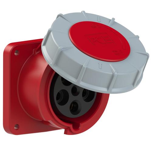 gniazdo siłowe tablicowe proste 63A/5P 400V POWER TWIST 100x100mm IP67