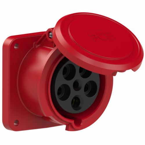 gniazdo siłowe tablicowe proste 63A/5P 400V 100x100mm IP44