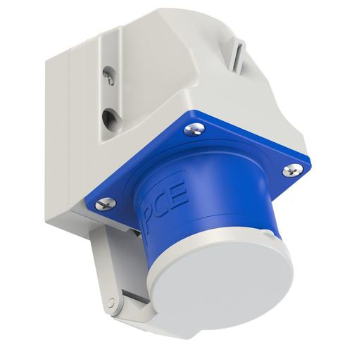 Wtyczka odbiornikowa z klapką 32A 230V 2P+Z IP44