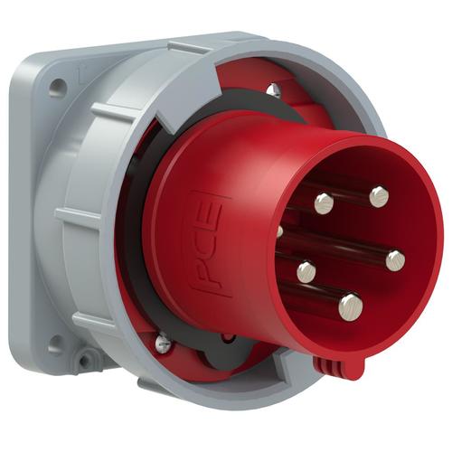 wtyczka siłowa tablicowa 63A 5P 400V IP67 TWIST czerwona