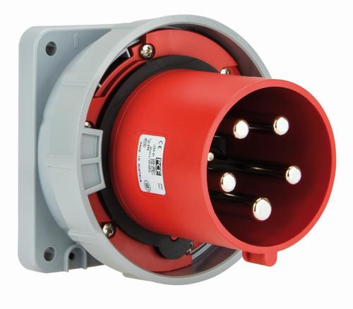 wtyczka siłowa tablicowa 125A 5P 400V IP67 czerwona
