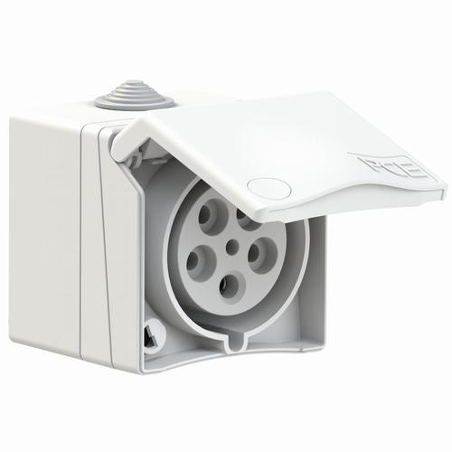gniazdo siłowe n/t przelotowe 32A/5P 400V 3P+Z+N (seria design IP44)