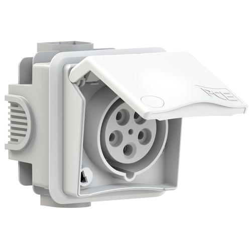 gniazdo siłowe p/t przelotowe 16A/5P 400V 3P+Z+N (seria design IP44)