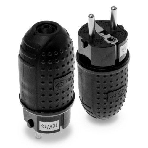wtyczka WT-60H 2P+Z 16A czarny IP44
