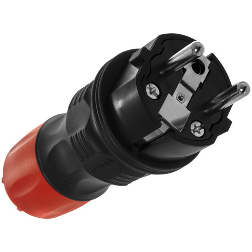 wtyczka WT-54 2P+Z 16A guma EXTREM czar-czerw IP54