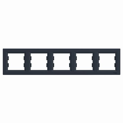 ramka ASFORA 5-kr.poziom antracyt