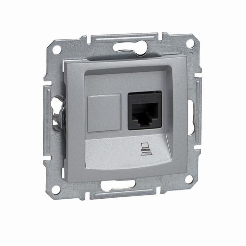 gniazdo SEDNA komputerowe 5E aluminium