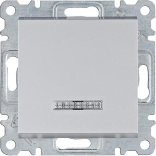LUMINA Łącznik kontrolny uniwersalny/schodowy, srebrny