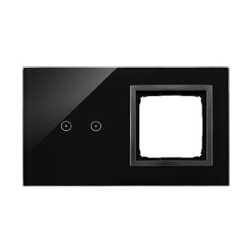 SIMON 54 TOUCH panel dotykowy S54 Touch 2-mod. 2 pola dotykowe poziome + 1 otwór na osprzęt S54 zastygła lawa