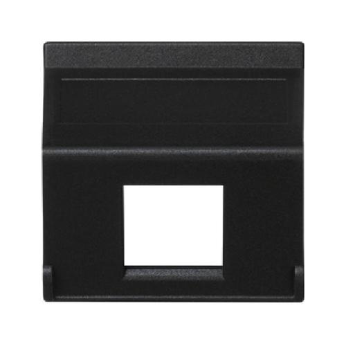 K45 plakietka teleinformatyczna K45 do adapterów MD pojedyncza bez osłon skośna 45x45mm szary grafit