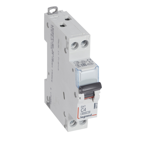 wyłącznik naprądowy S 301N 1P+N C 4 6000A SERII DX3, Legrand
