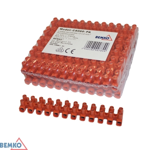 złączka zaciskowa 6mm2 twarda, pomarańczowa-10 szt.