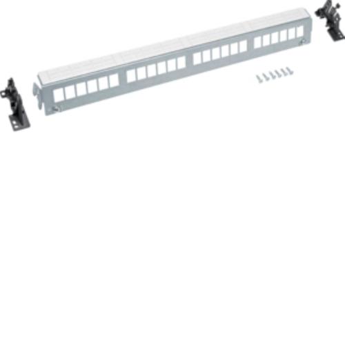 patch panel 24M Keystone, bez modułów, szyna TS lub płyta montażowa