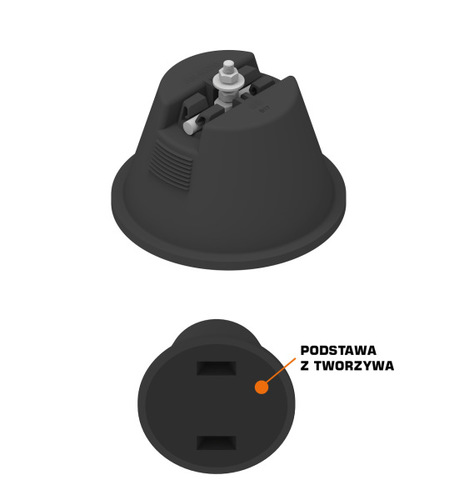 Uchwyt betonowy w tworzywie do montażu koryt kablowych /TB/ TYP AN-12L-N