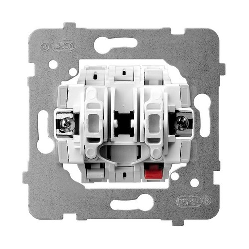 łącznik dwugrupowy świecznikowy- mechanizm- kolor biały