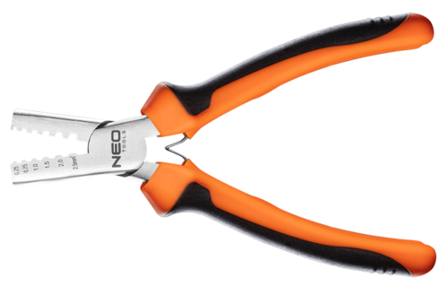 Zaciskarka/szczypce do zaciskania końcówek 0.25-2.5 mm2 (15-9 AWG), 140 mm