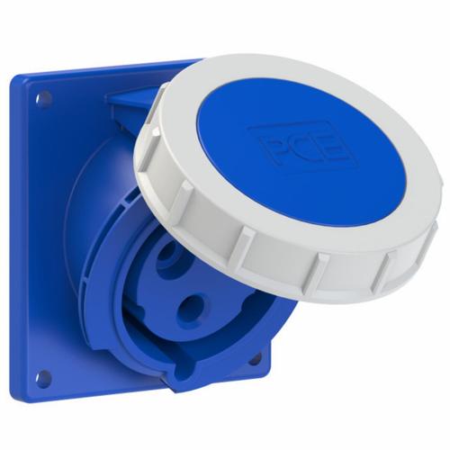 GNIAZDO TABLICOWE SKOŚNE TWIST 32A 2P+Z 230V 50/60Hz 6h IP67 (KOŁNIERZ 92X100, ROZSTAW ŚRUB 77X85)