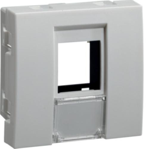 płytka nośna z polem opisowym systo1x RJ45 do gniazd Keystone, 2M, biały