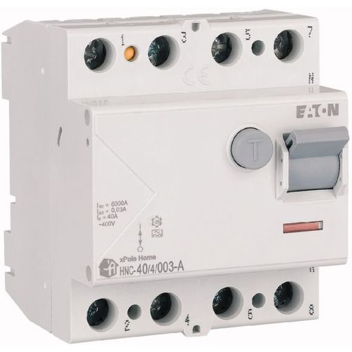 HNC-40/4/003-A Wyłącznik różnicowoprądowy 6kA, In=40A, I?N=0,03A, Typ A, 4-bieg. Seria HNC