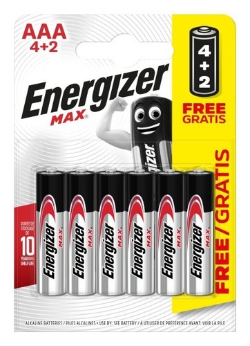 BATERIA ENERGIZER MAX AAA E92 /4+2