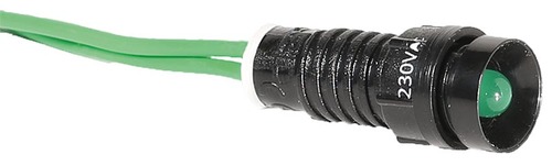 lampka sygnalizacyjna LS LED 5 G 230AC LED D=5mm zielona 230V AC