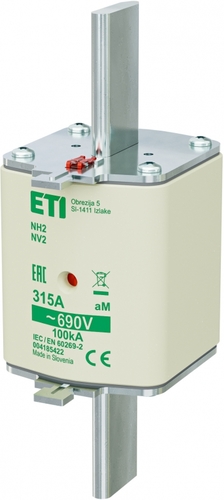 NH2 aM 315A/690V Wkładka topikowa przemysłowa - silnikowa KOMBI