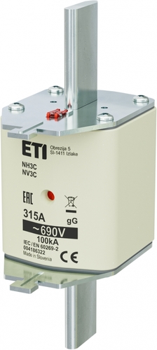 NH3C gG 315A/690V Wkładka topikowa przemysłowa zwłoczna KOMBI